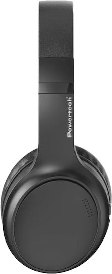 Powertech PT-1463 Ασύρματα / Ενσύρματα On Ear Ακουστικά με 30 ώρες Λειτουργίας Μαύρα