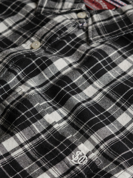 Women's Checked Long Sleeve Shirt Black