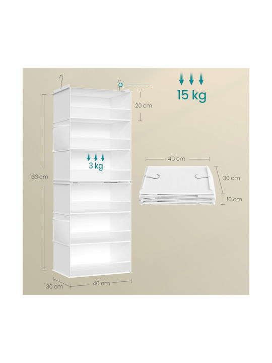 Songmics Κρεμάστρα Πόρτας 6 Θέσεων Πλαστική 40x133cm