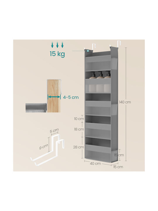Songmics Plastic Door Hook with 5 Positions 40x15x140cm