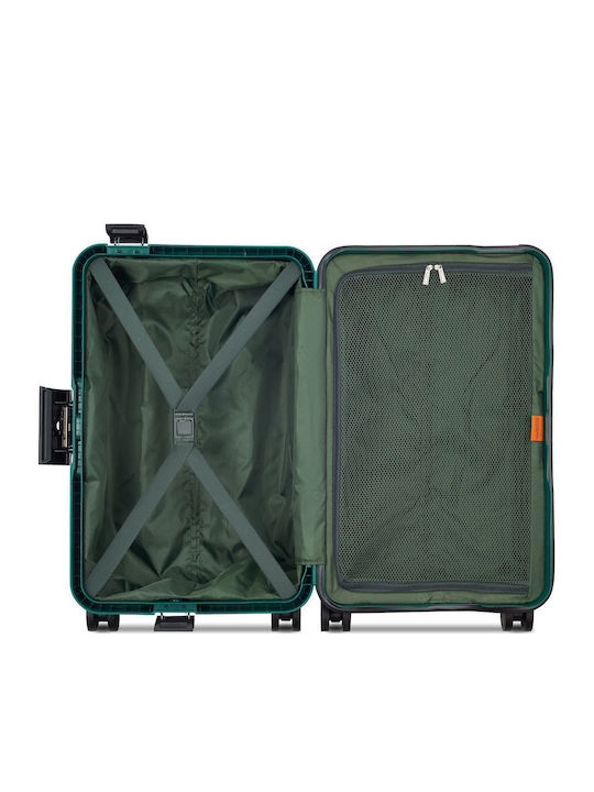 Securitech by Delsey Cabin Travel Suitcase Stone Green with 4 Wheels Height 55cm