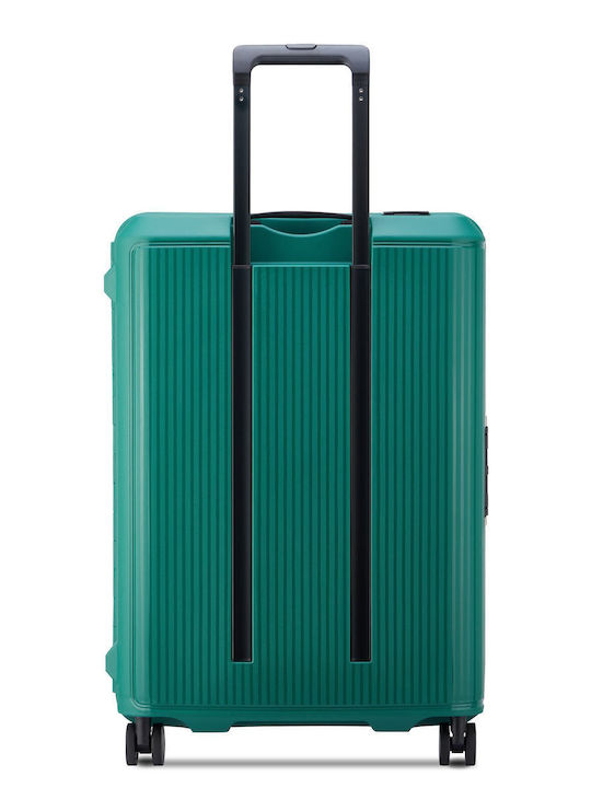 Securitech by Delsey Μεσαία Βαλίτσα Ταξιδίου Σκληρή Stone Green με 4 Ρόδες Ύψους 66.5εκ.