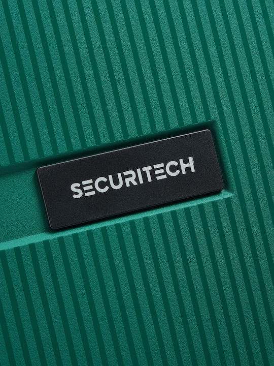 Securitech by Delsey Cabin Travel Suitcase Stone Green with 4 Wheels Height 55cm