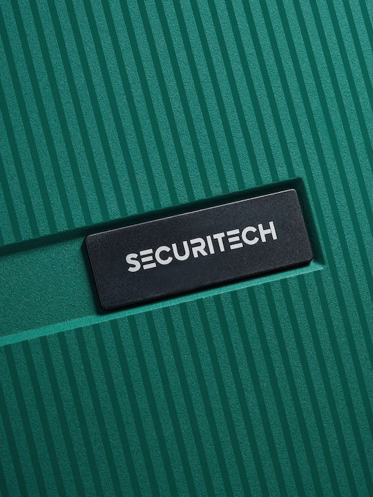 Securitech by Delsey Large Hard Stone Green Suitcase With 4 Wheels Height 76cm