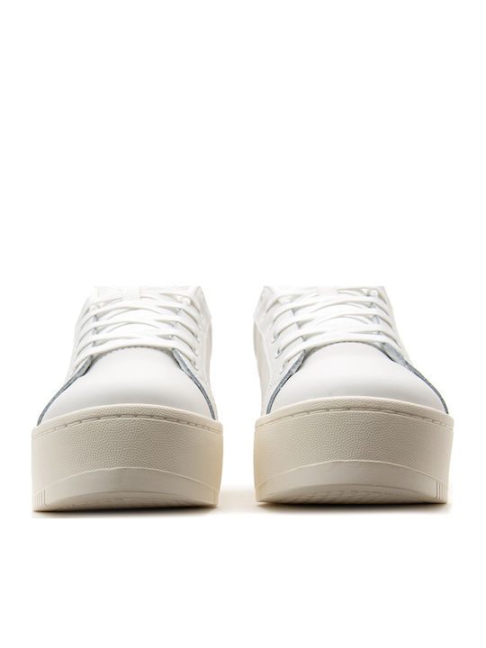 Флатформи Sneakers Εκρού Λεοπαρ