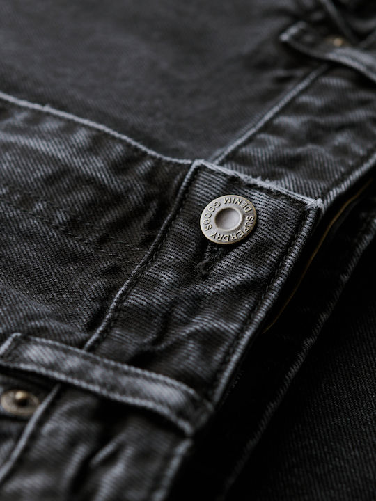 Midi Rock Black Denim