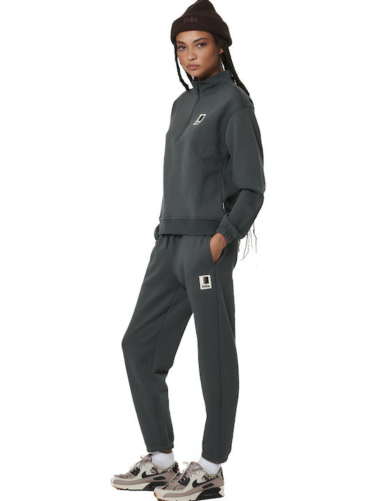 Sweatpants Wide Fleece Green