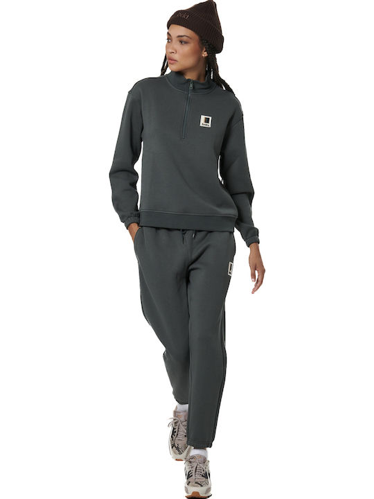 Sweatpants Wide Fleece Green