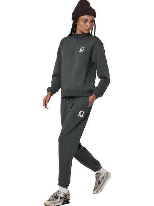 Sweatpants Wide Fleece Green