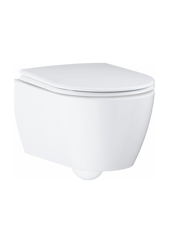 Grohe Essence Wall-Mounted Toilet Rimless Without Cover White Grohe Essence Wall-Mounted Toilet Rimless Without Cover White