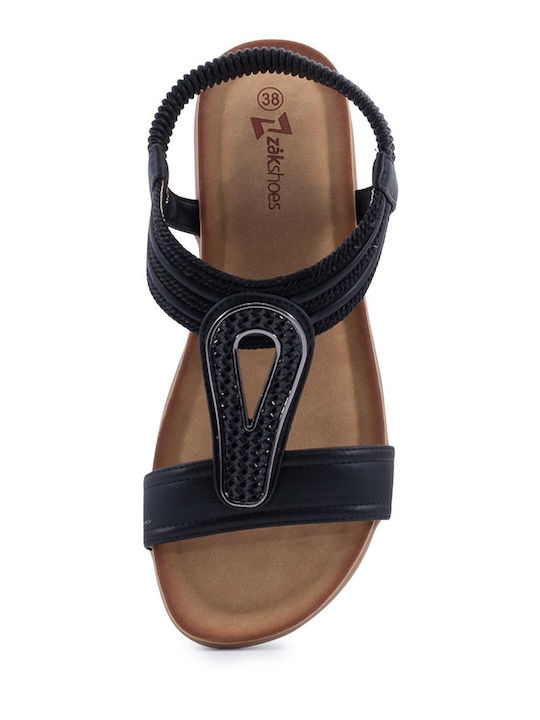 Women's Flat Sandals in Black Color