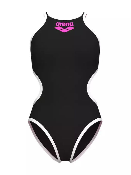 One Biglogo One-Piece Swimsuit with Cutouts Black