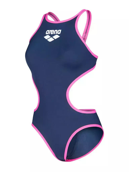 One Biglogo Αθλητικό Ολόσωμο Μαγιό Navy Μπλε