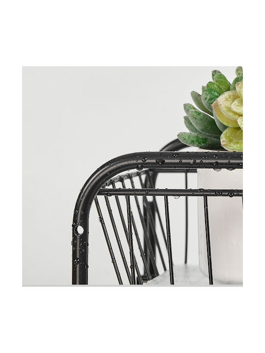 Songmics Metal Kitchen Cupboard Shelf 21.6x36.5x31.5cm Black