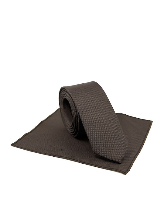 Legend Accessories Men's Tie Set Monochrome in Brown Color