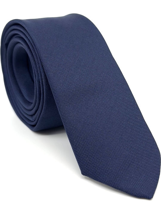Legend Accessories Σετ Ανδρικής Γραβάτας Μονόχρωμη σε Navy Μπλε Χρώμα