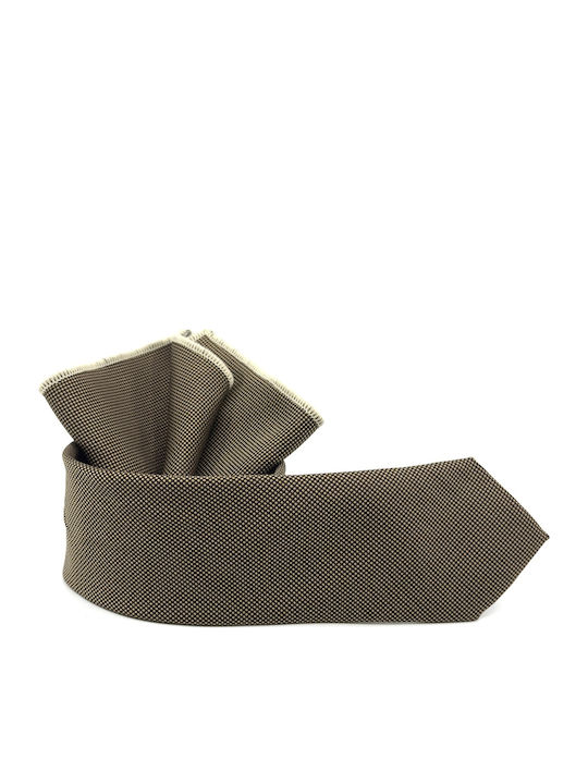 Legend Accessories Set de Cravată pentru Bărbați Monocromie în Culorea Maro