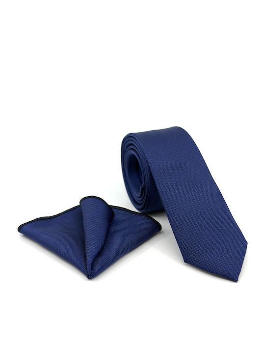 Legend Accessories Herren Krawatten Set Monochrom in Blau Farbe