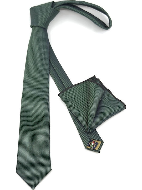 Legend Accessories Herren Krawatten Set Monochrom in Grün Farbe