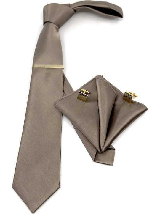 Legend Accessories Men's Tie Set in Brown Color