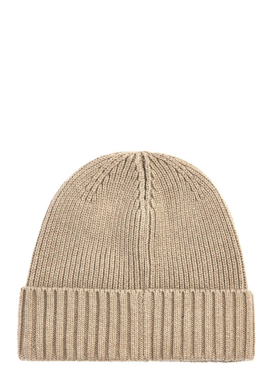 Beanie Ανδρικός Σκούφος με Rib Πλέξη σε Καφέ χρώμα