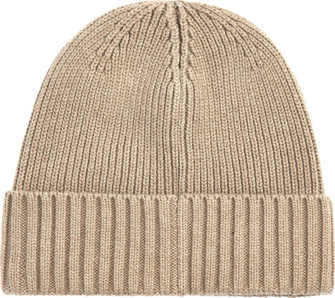 Beanie Männer Beanie mit Rippstrick in Braun Farbe