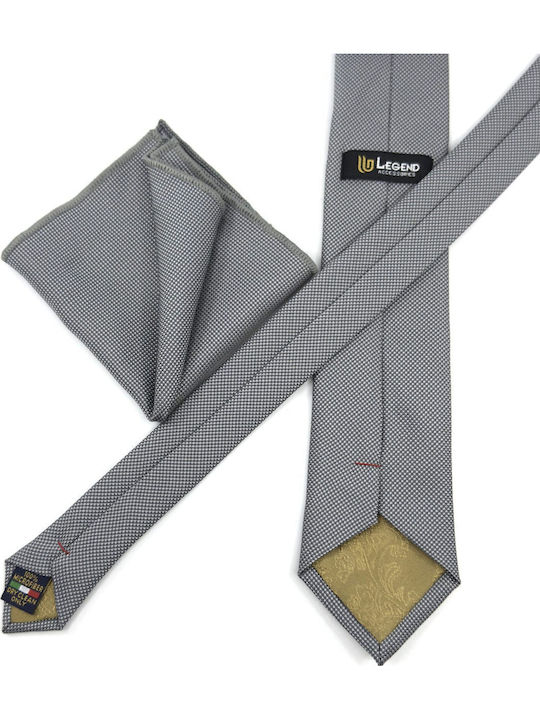 Legend Accessories Herren Krawatten Set Monochrom in Gray Farbe