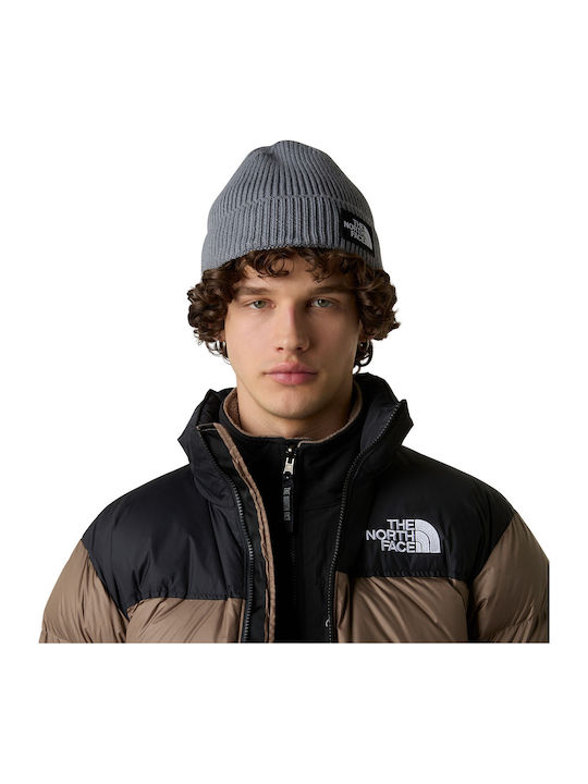 Beanie Unisex Beanie with Rib Knit in Gray color