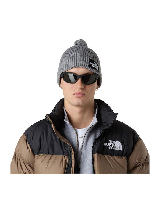 Beanie Unisex Σκούφος με Rib Πλέξη σε Γκρι χρώμα