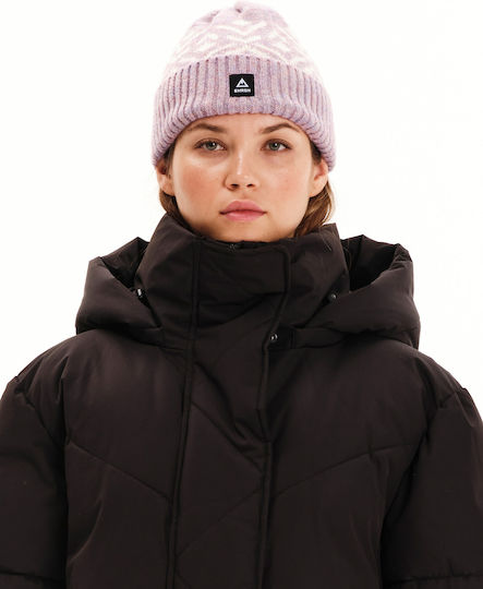 Beanie Unisex Beanie with Rib Knit in Lilac color