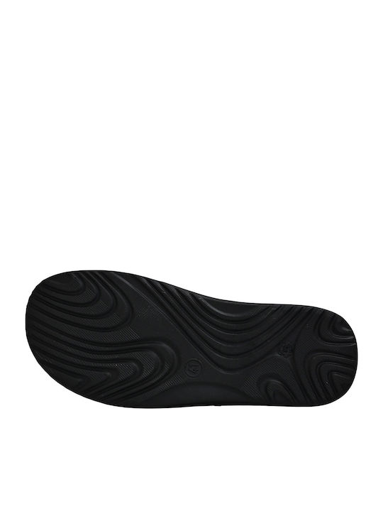 Men's Leather Slippers Black