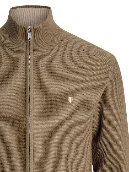 Men's Knitted Cardigan Stone Gray