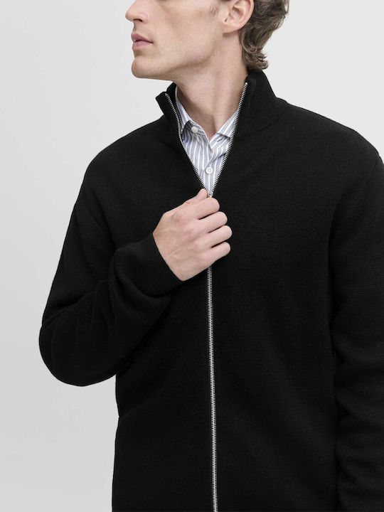 Herren Strickjacke Black