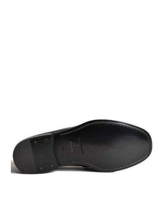 Δερμάτινα Ανδρικά Loafers σε Μαύρο Χρώμα