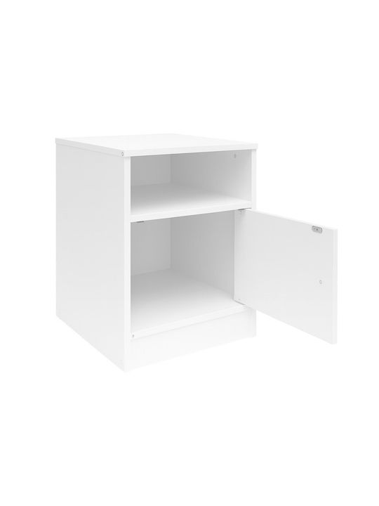 Bedside Table Foly Wooden White 40x40x50cm