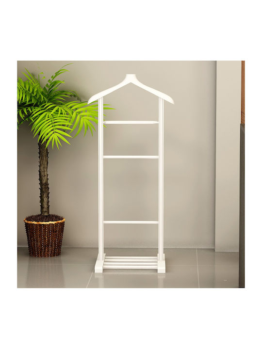 Beta Mobilier de Intrare cu Cuier Alb 48x35x120cm