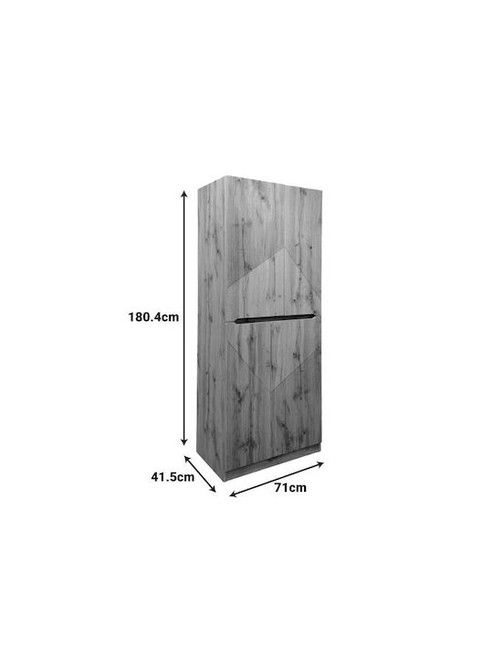 Holz Schuhschrank Kebell 71x41.5x180.4cm