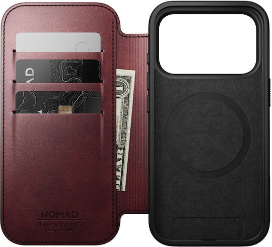 Nomad Wallet Μεταλλικό 0.75mm Μπορντό (iPhone 17 Pro)