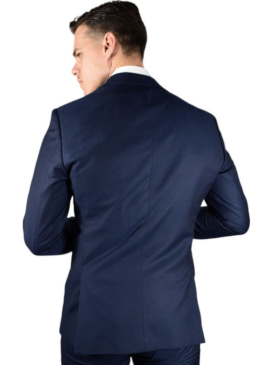 Men's Suit with Vest Blue