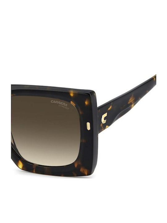 Carrera Damen Sonnenbrillen mit Brauner Schildkröte Horn umrandetem Rahmen und Gray Verlaufsfarbe Gläser 3072/S 086/HA