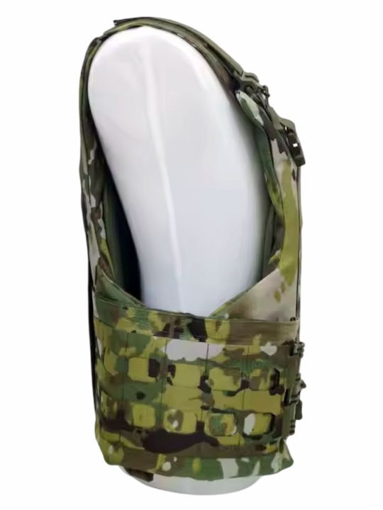 Linovit Vestă Tactică Reglabilă Impermeabilă Sistem Molle Buzunare Modulare Suport Plăci Balistice Airsoft Paintball Vânătoare Activități în Aer Liber Camuflaj Kaki
