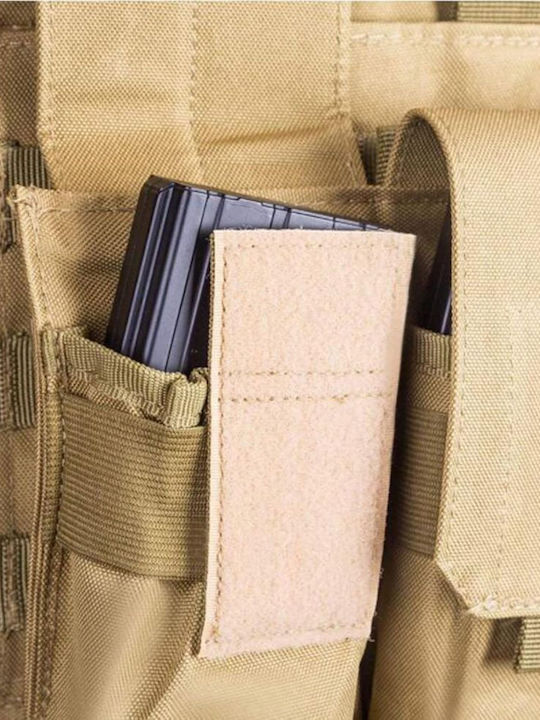 Linovit Vestă Tactică Reglabilă Airsoft Paintball Vânătoare Outdoor Material Oxford 600d Sistem Molle Multiple Buzunare Față Spate Buzunare Interne Plăci Balistice Kaki
