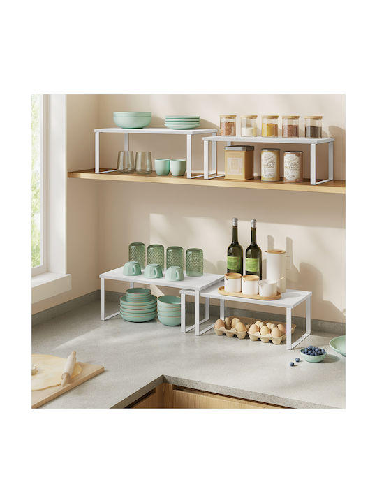 Songmics Shelf Rack Organization 2 Pieces White