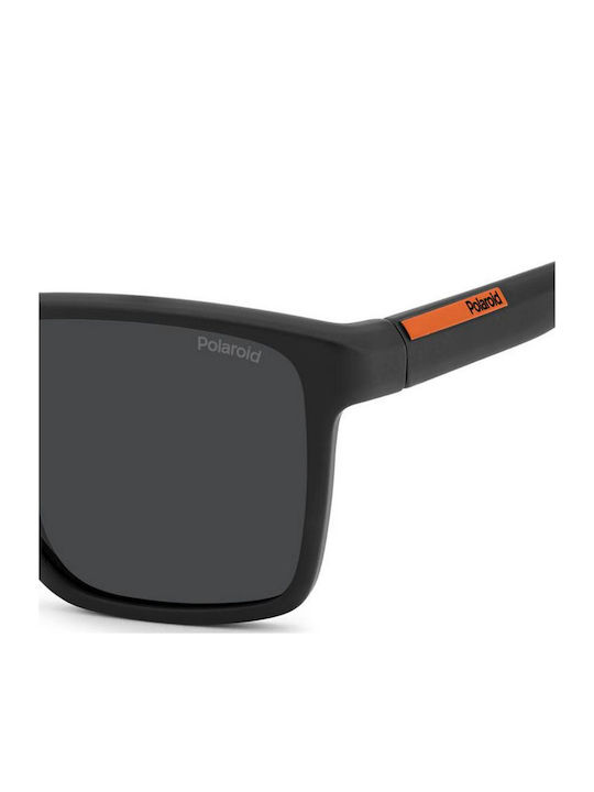 Polaroid Herren Sonnenbrillen mit Schwarzem Horn umrandetem Rahmen und Grauen Gläsern PLD2167/S RC2/M9