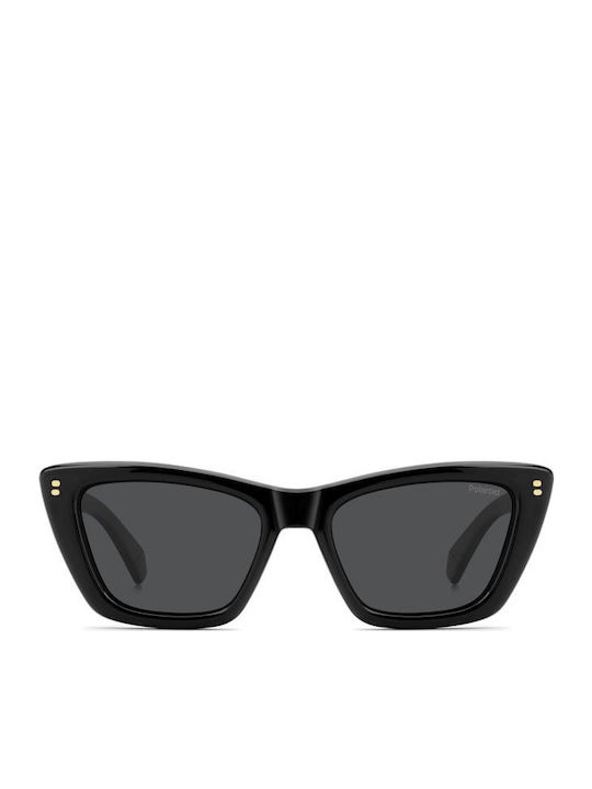Polaroid Women’s Sunglasses With Black Horn-Rimmed Frame And Grey Lens PLD6242/S/X 807/M9