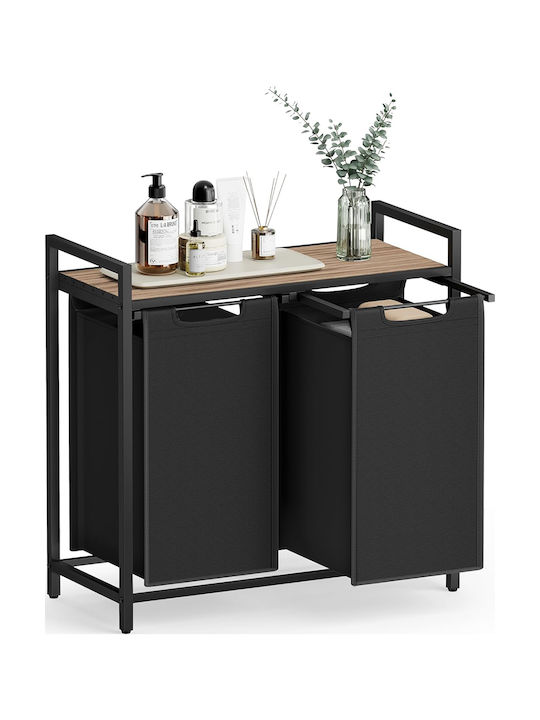 Vasagle Καλάθι Απλύτων Μεταλλικό 73x33x72cm Μαύρο
