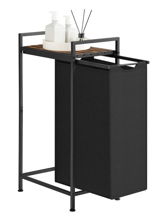 Vasagle Καλάθι Απλύτων Μεταλλικό 42x28x75cm Μαύρο