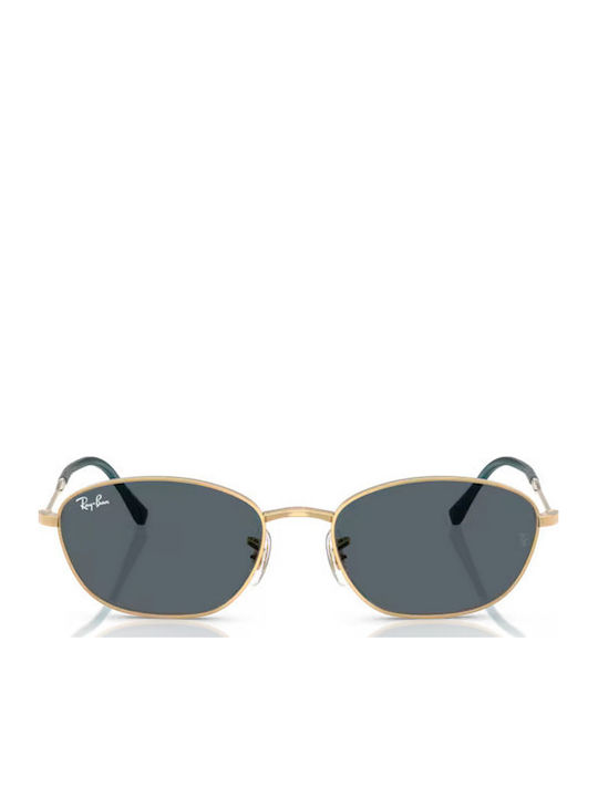Ray Ban Unisex Γυαλιά Ηλίου με Χρυσό Μεταλλικό Σκελετό και Μπλε Φακό RB3749 9278R5