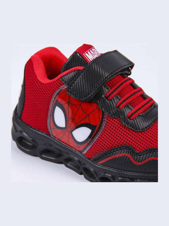Kinder Sneakers mit Klettverschluss & Lichtern Rot