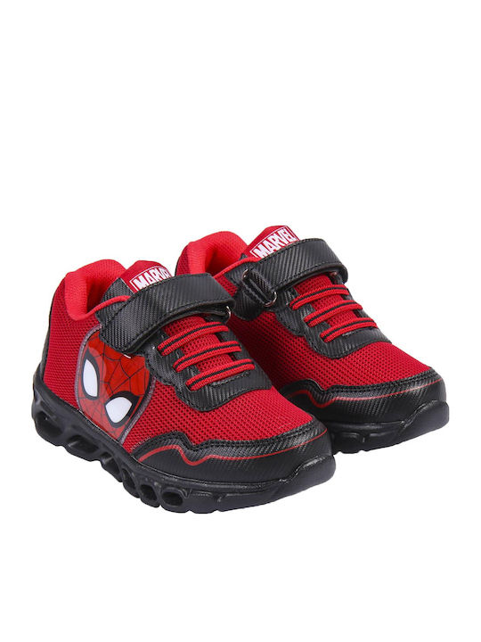 Kinder Sneakers mit Klettverschluss & Lichtern Rot